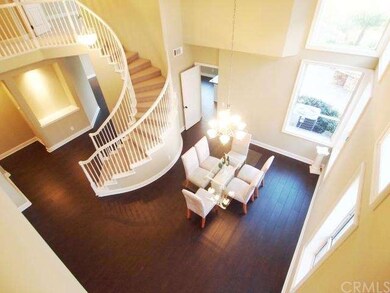 Soaring cathedral ceiling in living room