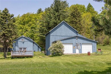 The back of the Guest House and Barn.