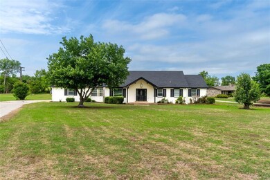 Ranch-style house with a front lawn