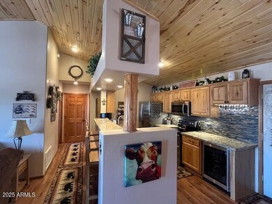breakfast bar and kitchen