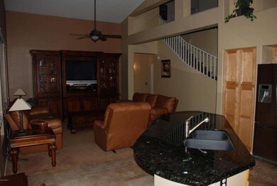LOOKING FROM KITCHEN TO GREAT ROOM