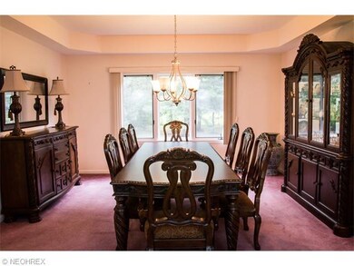 Expansive Formal Dining Room with Tray Ceiling