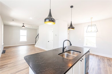 Kitchen overlooking the living room
