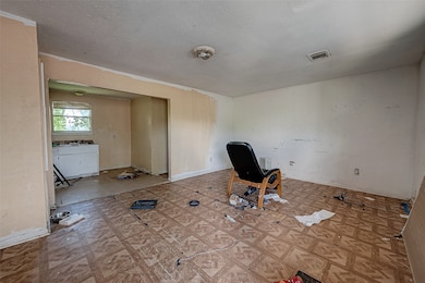 The open floor plan allows for flexible furniture