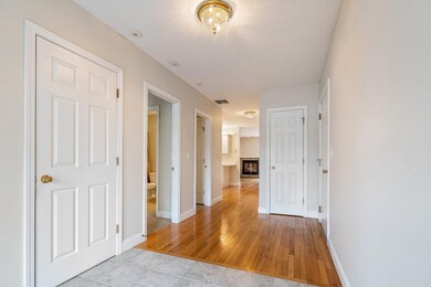 Front entrance is tiled