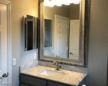 Bathroom featuring vanity