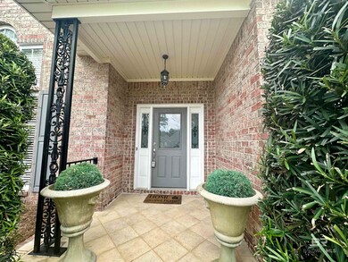 Tiled Front Porch Covered Entry