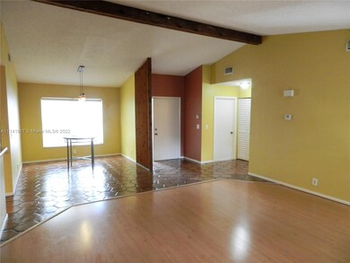 View from living room into dining room