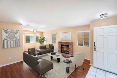 Virtually Staged Living Room with Fireplace