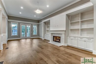 Living Room with Built-Ins and Fireplace