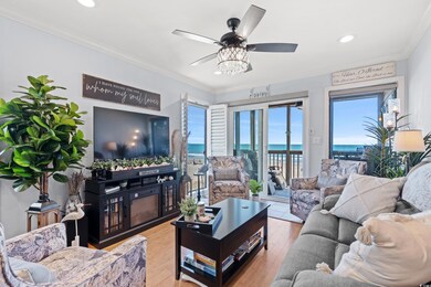 Living room featuring recessed lighting, light woo