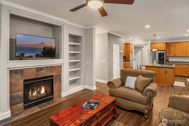 Living room looking towards the kitchen and eating space