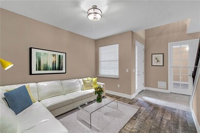 Virtually staged living room