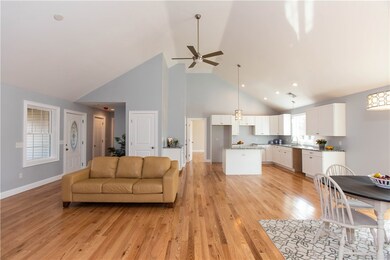 Open Floor Plan with Soaring cathedral ceiling