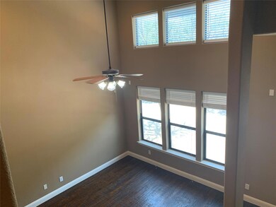 Light and bright with a wall ofm windows.