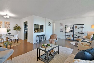 Seamless flow from the living room to the kitchen and dining