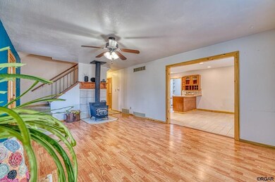 Living Room flows into Dining Room