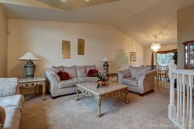 Living Room With Vaulted Ceiling