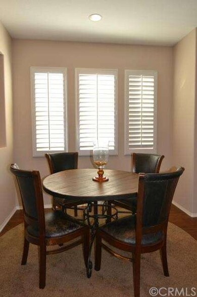 Nice plantation shutters in dining area 