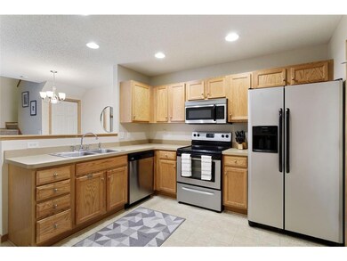 Kitchen with recessed ceiling lights, stainless st