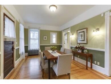 Spacious dining room has door leading to the sweet