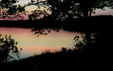 water at sunset