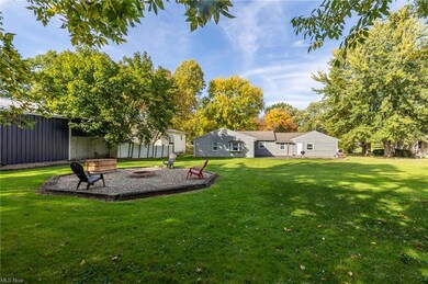 Backyard view by the fire pit.