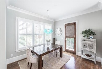Dining area overlooking the back yard