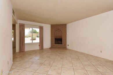 Family room with a fireplace