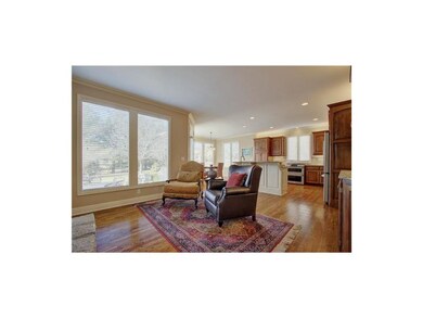 Kitchen opens up to hearth room.