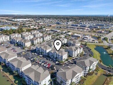 Drone / aerial view of a large body of water