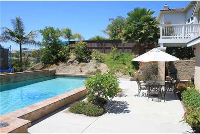 Backyard pool and entertaining area