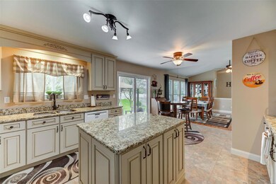 Custon cabinetry and granite countertops.