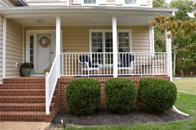 Maintenance free covered front porch with new alum