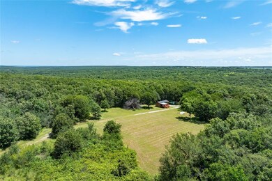Bird's eye view of a heavily wooded area