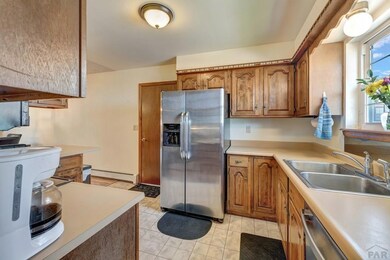 Large kitchen just off entry of home