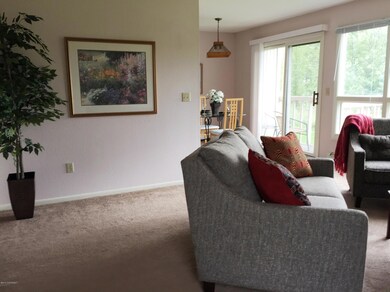 Living room with tree