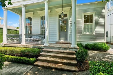 Traditional New Orleans architecture on the exteri