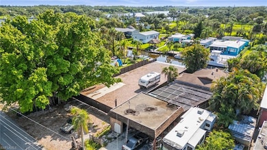 Drone / aerial view of a tree filled landscape