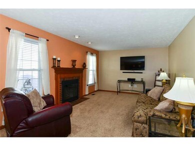 Family Room. Large Family Room with wood burning f