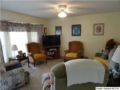 Large family room with bay window.