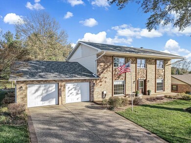 Oversized two car garage.