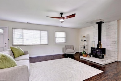 704 Athens Avenue views at front entry.  The ceiling fan can be controlled with Google voice to turn on etc.