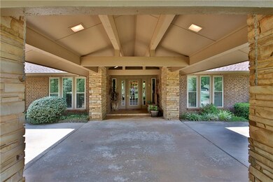 Porte-cochere at the front door