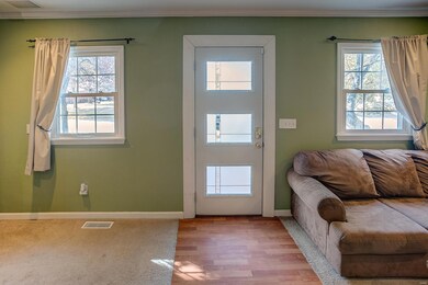 Foyer entryway & new front door