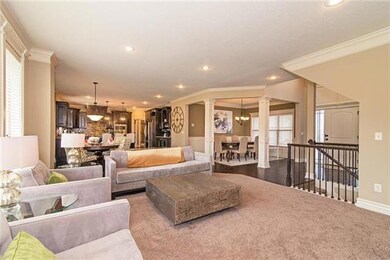 Open concept floor plan viewed from the Living roo
