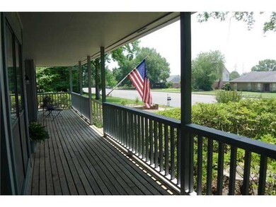 View of the wrap around front deck.