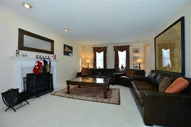 Family Room with gas starter log-burning fireplace