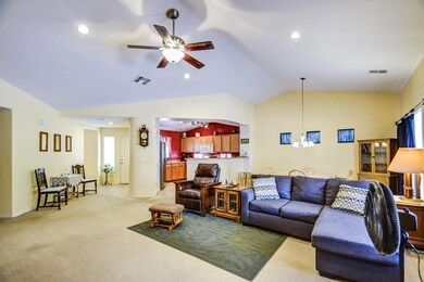 Living area to kitchen