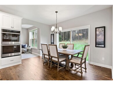 The informal dining room is just steps away from t